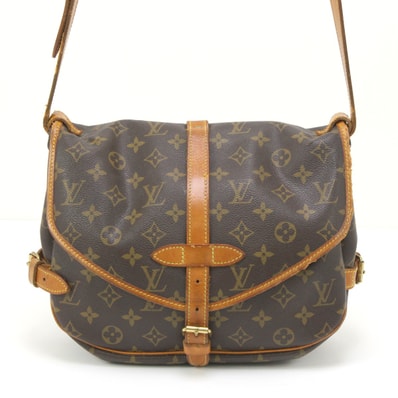 $$ LOUIS VUITTON ルイヴィトン モノグラム ソミュール30 ショルダーバッグ M42256