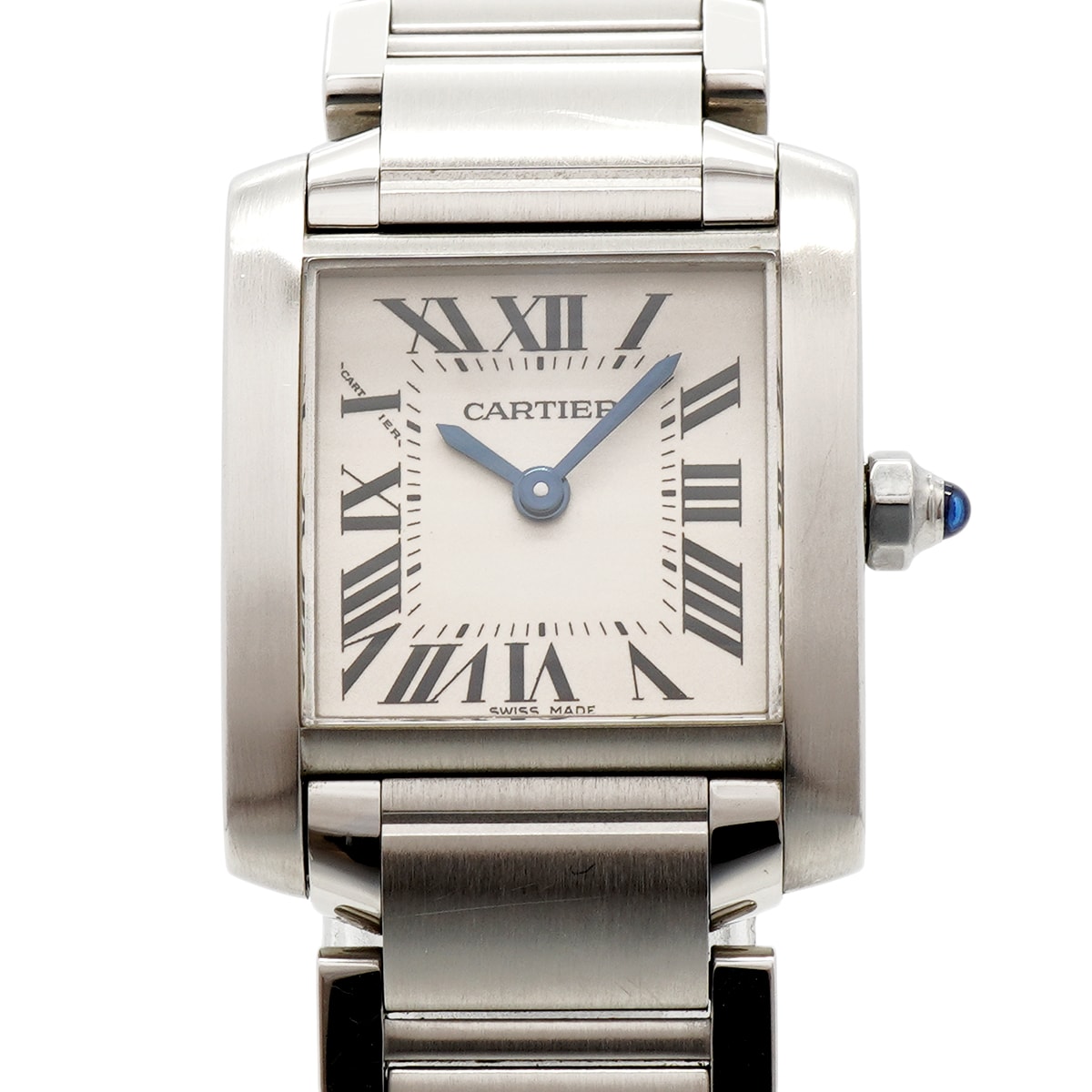 【6wib0090】カルティエ タンクフランセーズ SM W51008Q3 アイボリー文字盤【中古】腕時計 レディース