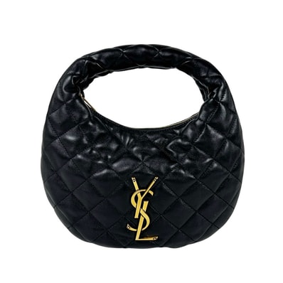 サンローラン SAINT LAURENT ハンドバッグ イカリーノ レザー ブラック レディース 851689【中古】 z11304