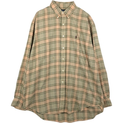 古着 ラルフローレン Ralph Lauren CLASSIC FIT クラシックフィット 長袖 ボタンダウンチェックシャツ メンズL相当/eaa659237