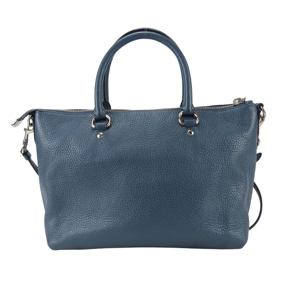 COACH ハンドバッグ ネイビー レザー C (やや傷や汚れあり)】【中古】 コーチ ハンドバッグ F31466 レザー