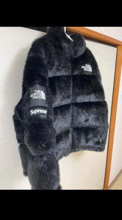 Supreme x The North Face Faux Fur Nuptse Jacket "Black"