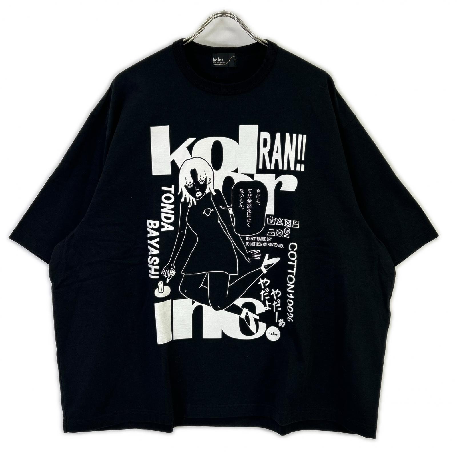 カラー ブラック 23SCM-T12207 度詰めハード天竺プリントTシャツ 1