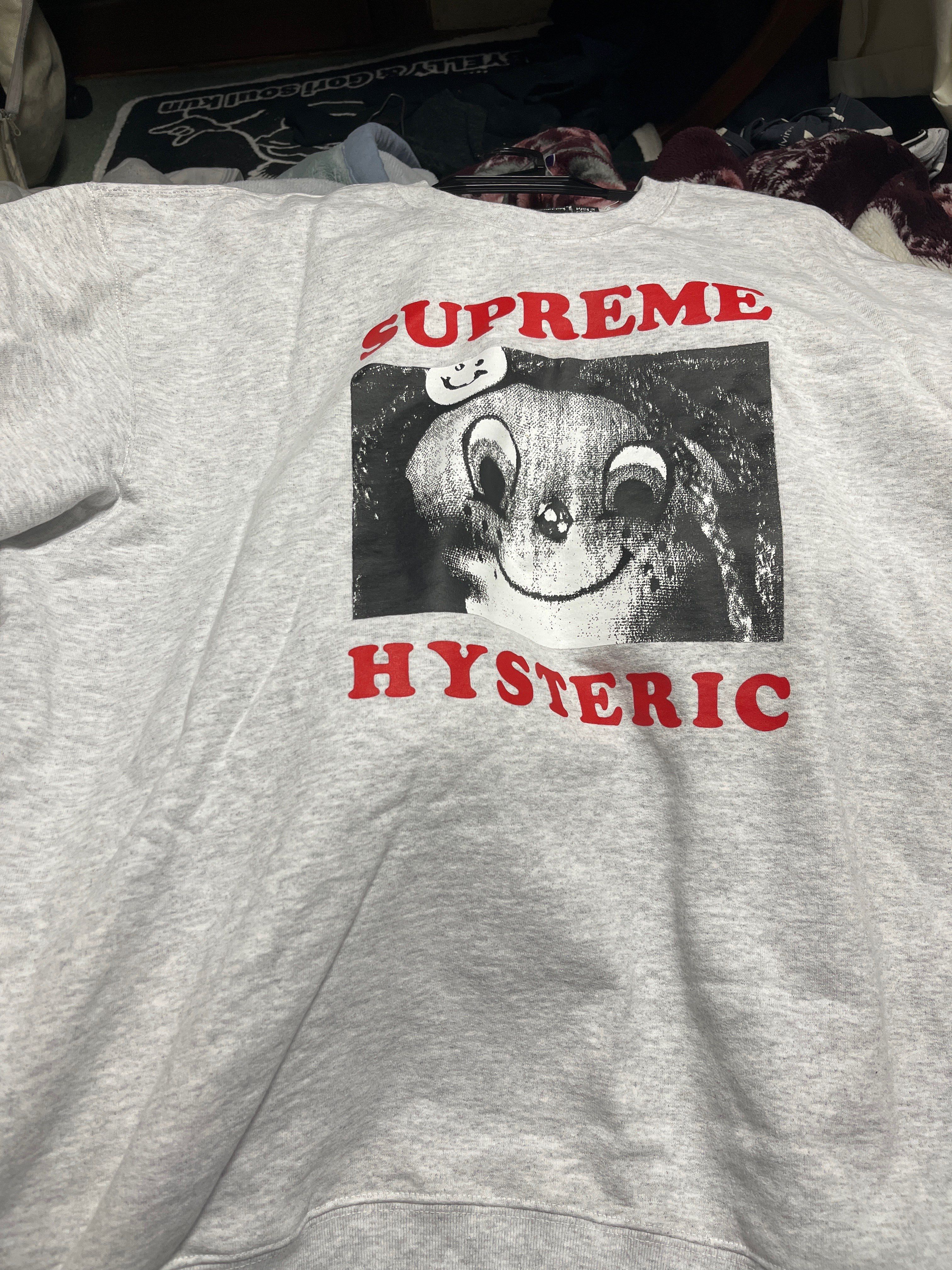 Supreme x HYSTERIC GLAMOUR Crewneck "Grey"
