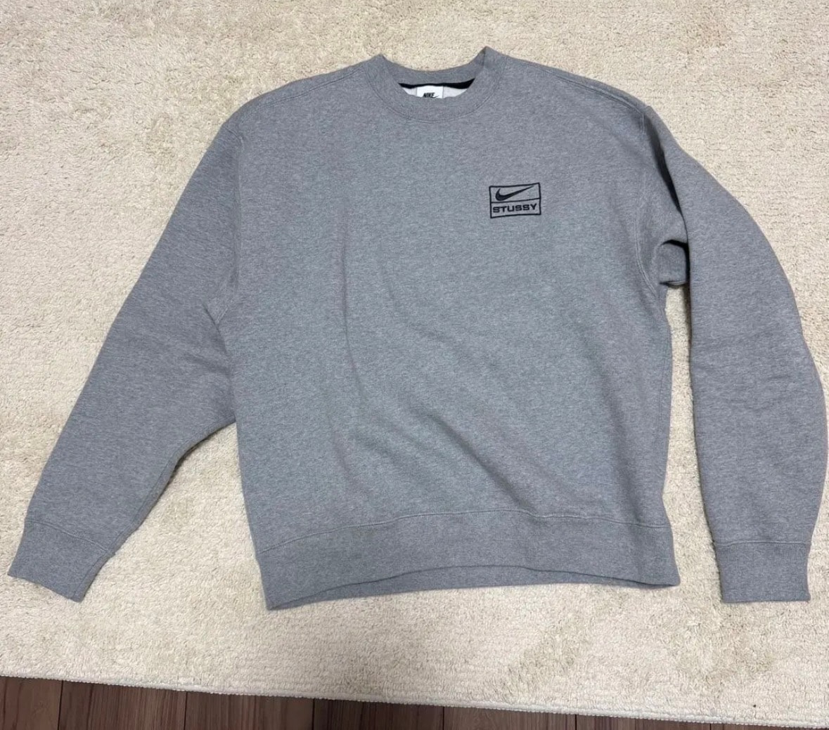 Stussy x Nike Fleece Crew (US Size) "Grey" DO9337-063