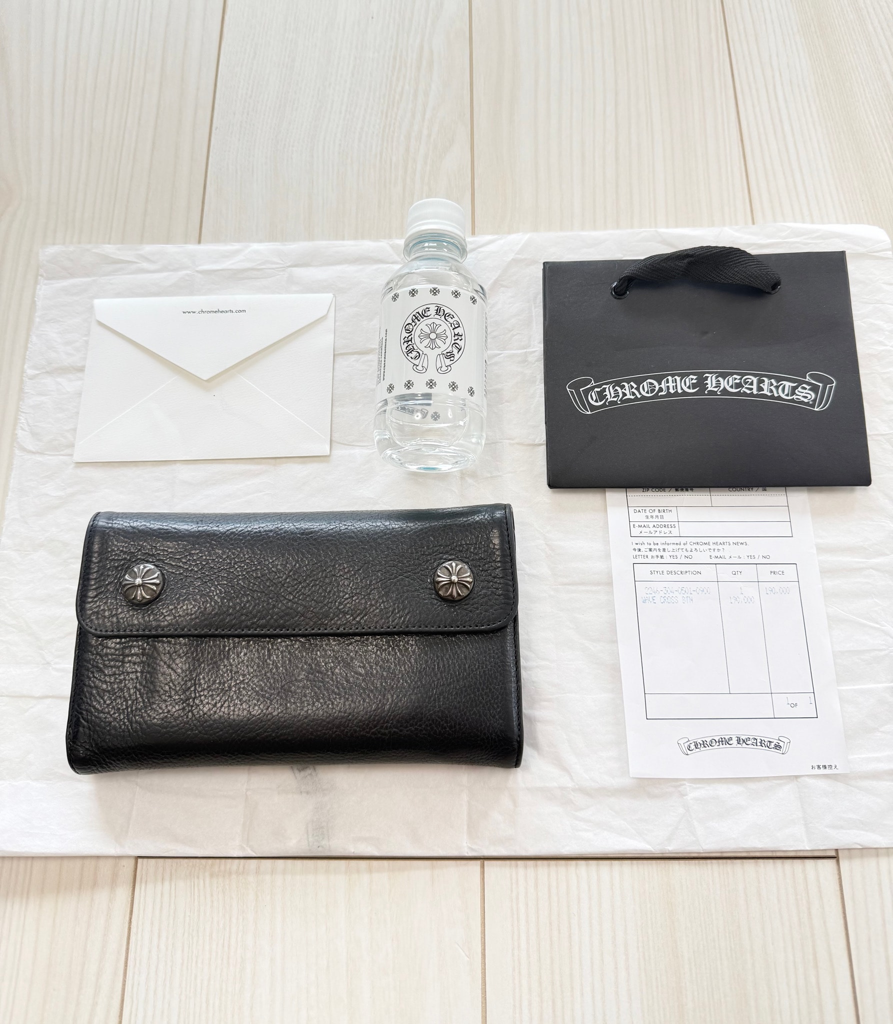 未使用クラス!超美品/値下げ交渉可能 / 正規品!CHROME HEARTS クロムハーツ ウェーブ WAVE ウォレット 財布