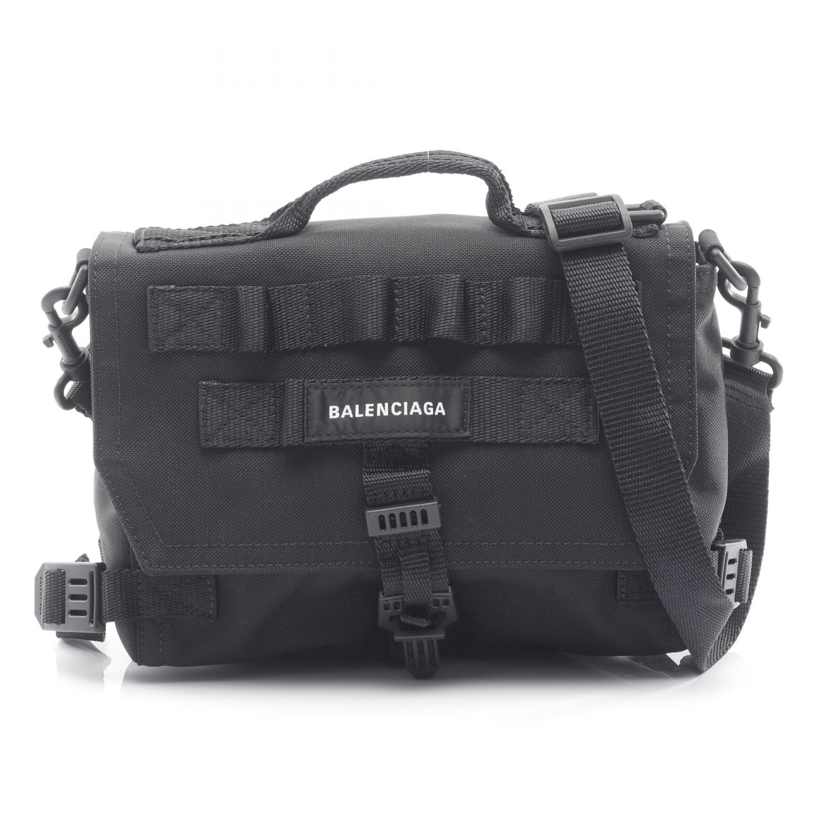 バレンシアガ BALENCIAGA ARMY MESSENGER S ハンドバッグ バッグ ナイロンキャンバス メンズ ブラック系 6561062BKPI1000 【新品】