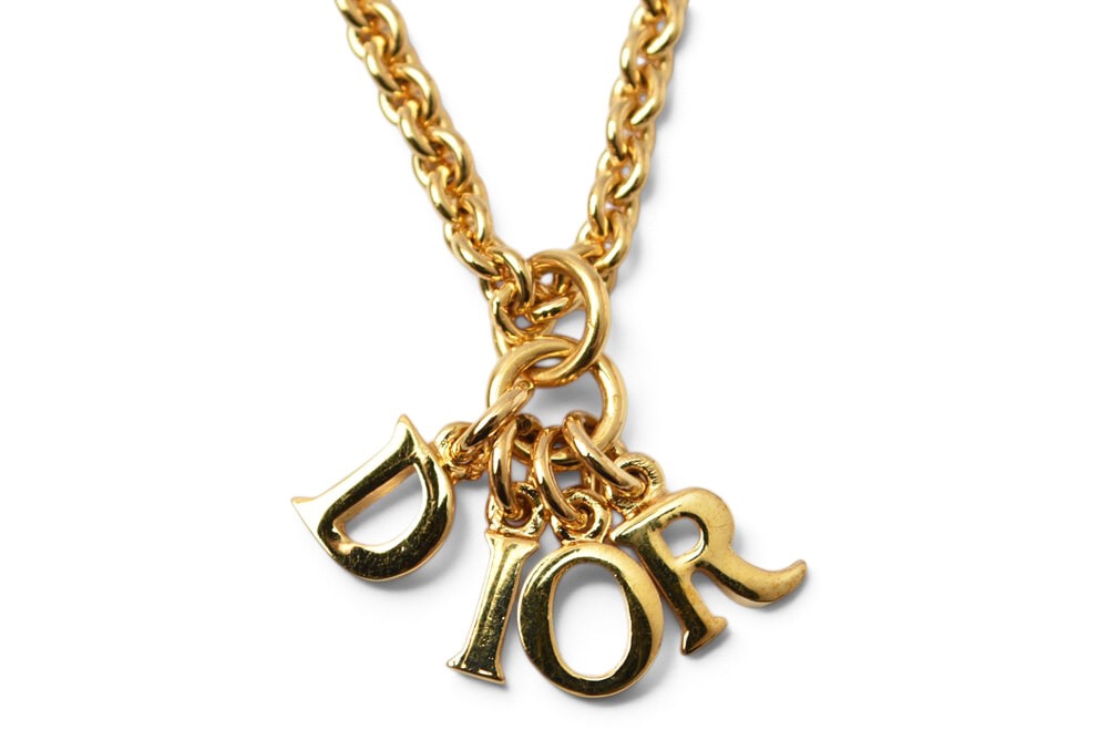 クリスチャンディオール ネックレス Christian Dior ヴィンテージ Diorロゴモチーフ ゴールド【中古】