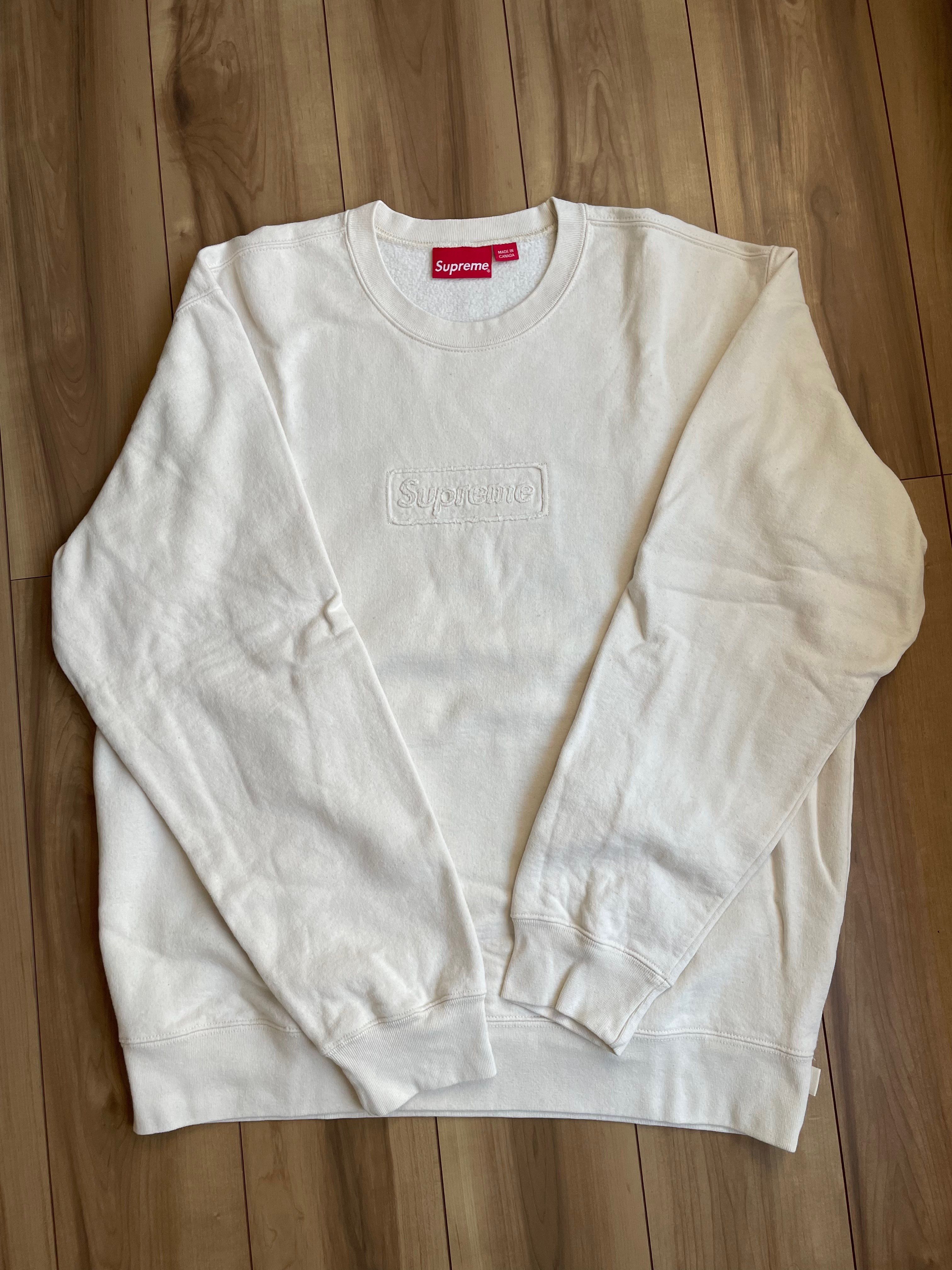 Supreme Cutout Logo Crewneck "Natural"