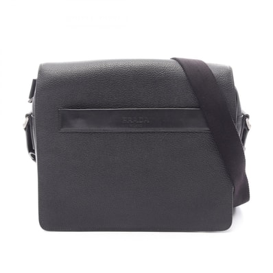 プラダ PRADA TORO ショルダーバッグ バッグ レザー メンズ ブラック系 2VD004 【中古】