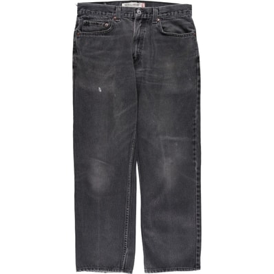 古着 リーバイス Levi's 505 REGULAR FIT ブラックデニム テーパードデニムパンツ メンズw34相当/eaa614675