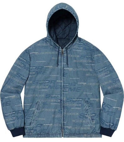 Supreme - Reversible DimensionsLogo Denim Work Jacket