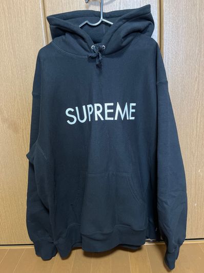 Supreme Capital Hooded Sweatshirt "Black"