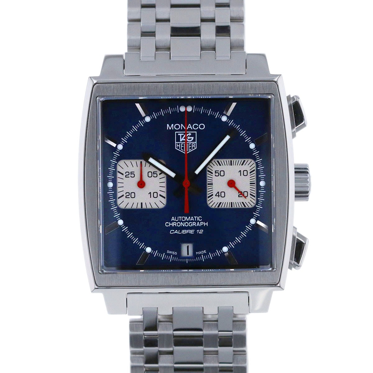 TAG HEUER タグホイヤー モナコ クロノグラフ キャリバー12 腕時計 CAW2111.FC6183 ステンレススチール シルバー  メンズ【中古】