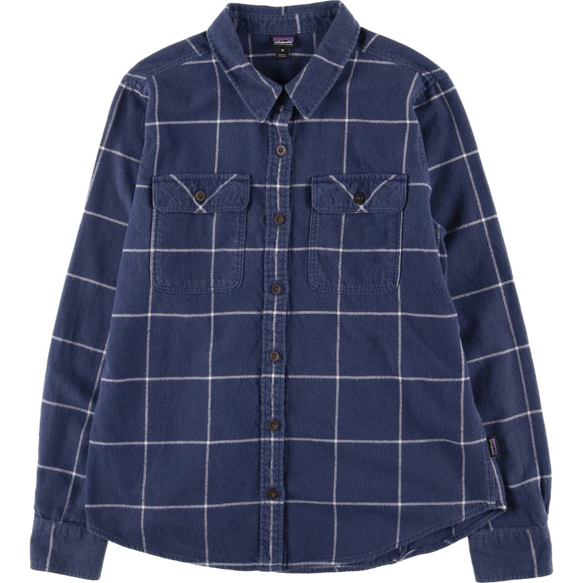 古着 パタゴニア Patagonia フィヨルドフランネルシャツ 42405FA22 長袖 フランネルチェックシャツ レディースM相当/eaa532016