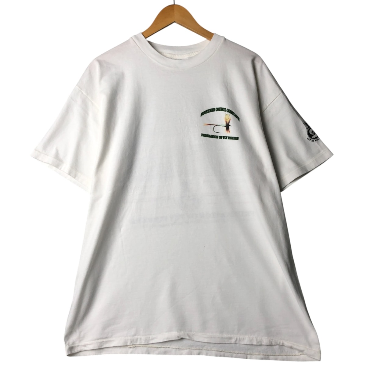 古着 90年代 ヘインズ Hanes BEEFY-T 青タグ 魚柄 アニマルTシャツ USA製 メンズXL相当 ヴィンテージ/eaa563675