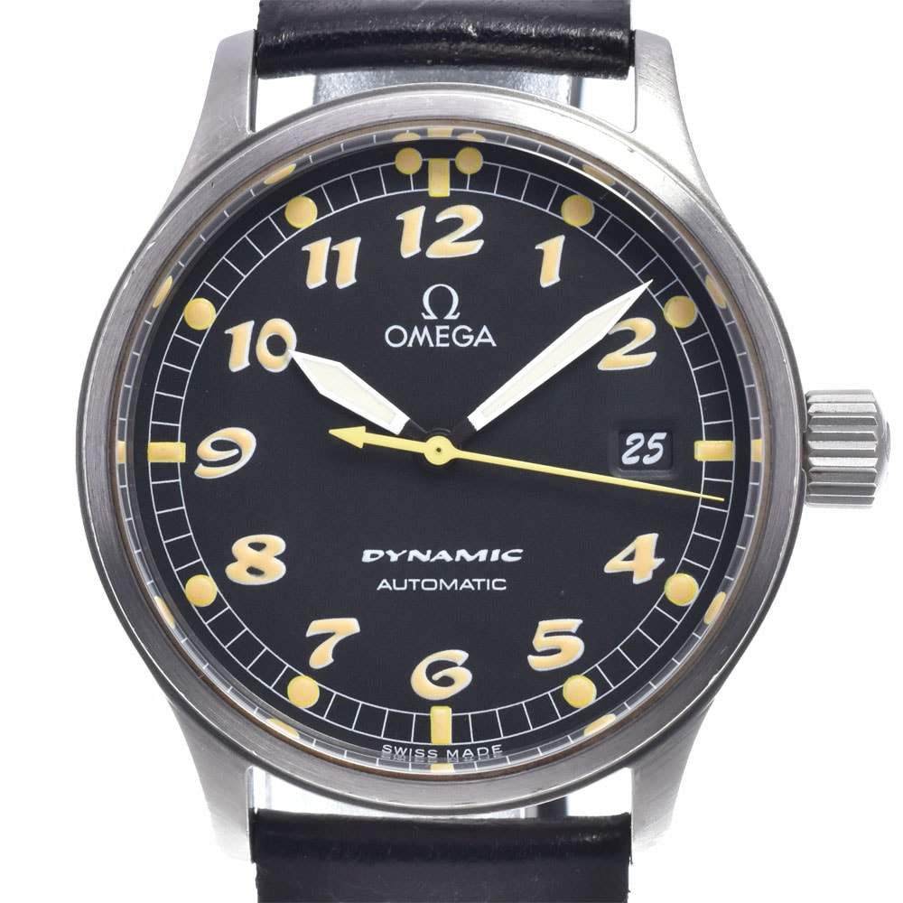 オメガ OMEGA 5250.50.07 ダイナミック デイト ブラック 自動巻き メンズ 美品 腕時計 Q#149028