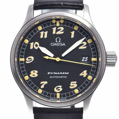 オメガ OMEGA 5250.50.07 ダイナミック デイト ブラック 自動巻き メンズ 美品 腕時計 Q#149028