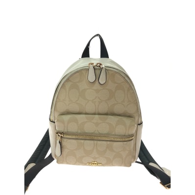 ▼▼COACH コーチ レディース リュックサック シグネチャー アウトレット 小さめリュック F58315 ベージュ