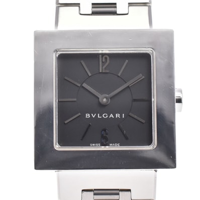 値下 ブルガリ BVLGARI SQ22SS クアドラード クォーツ レディース 良品 □#143555