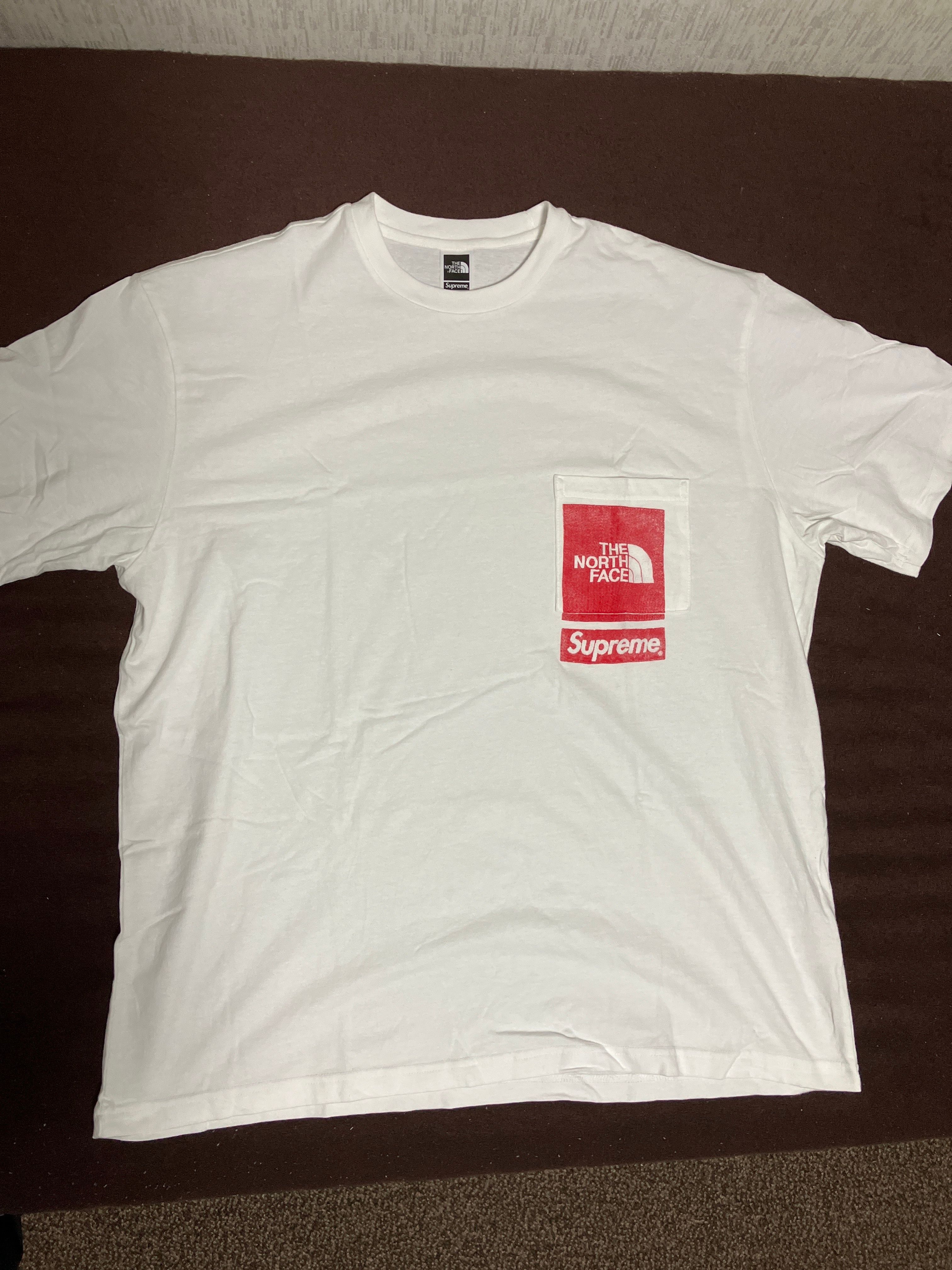 Supreme x The North Face Printed Pocket Tee "White"