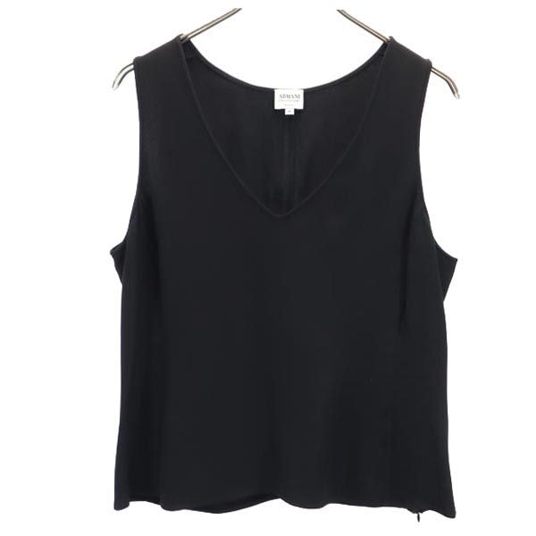 ARMANI COLLEZIONI アルマーニコレッツォーニ イタリア製 ノースリーブ カットソー 46 ブラック系