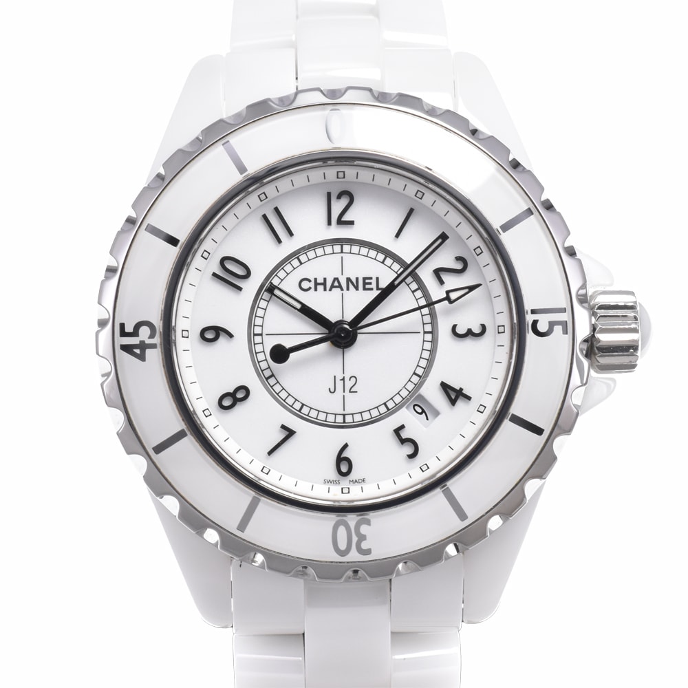 シャネル CHANEL H0968 J12 ホワイトセラミック ホワイト クォーツ レディース 良品 腕時計 L#150990
