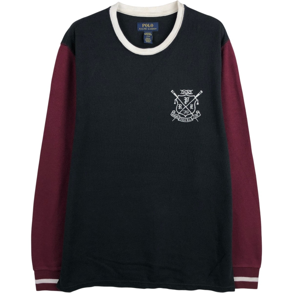 古着 ラルフローレン Ralph Lauren POLO RALPH LAUREN SLEEPWEAR サーマルロングTシャツ メンズL相当/eaa662194