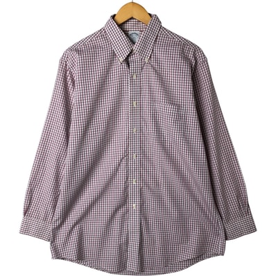 古着 ブルックスブラザーズ Brooks Brothers Est.1818 REGENT 長袖 ボタンダウンチェックシャツ メンズL相当/eaa544723