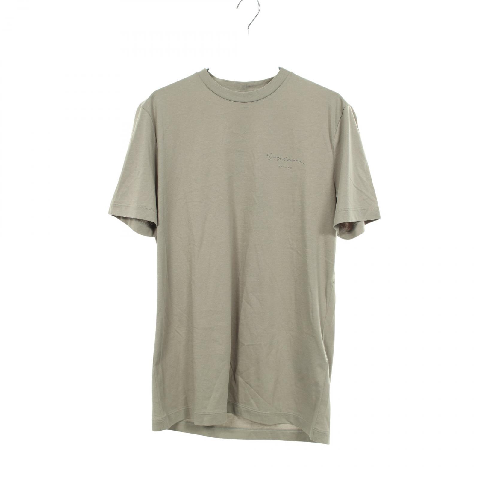 ジョルジオアルマーニ GIORGIO ARMANI ロゴプリント 半袖Tシャツ 衣料品 トップス コットン メンズ グレー系 3HSM75 【中古】