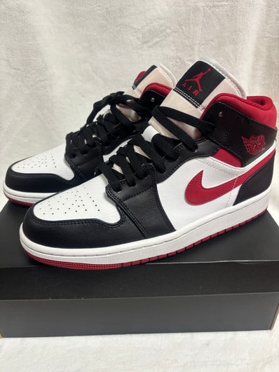 Nike Air Jordan 1 Mid "White/Gym Red Black"