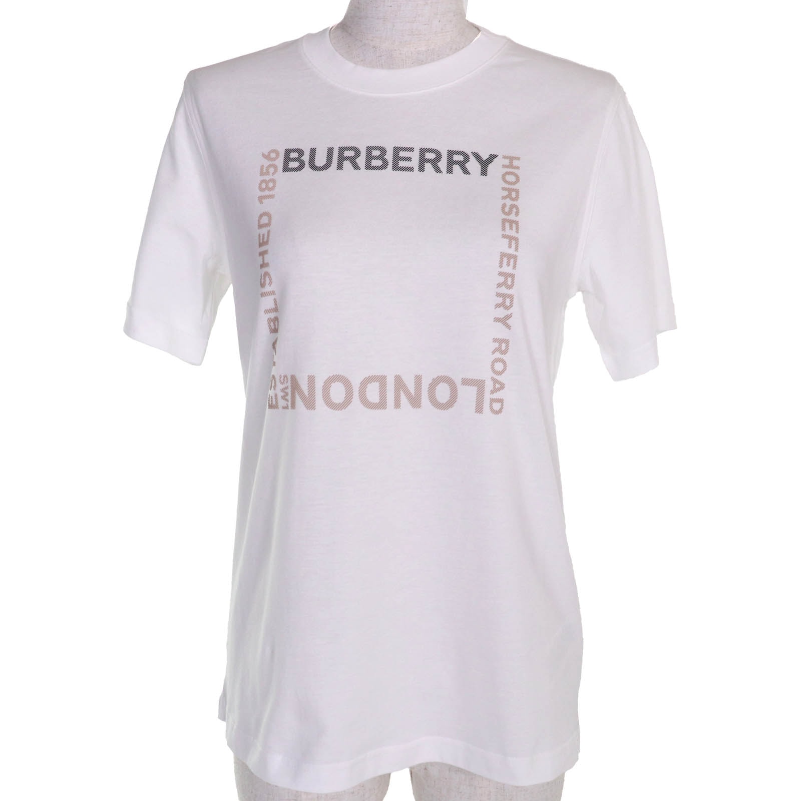 未使用品 バーバリー 半袖Tシャツ ホワイト レディース XS 8064473