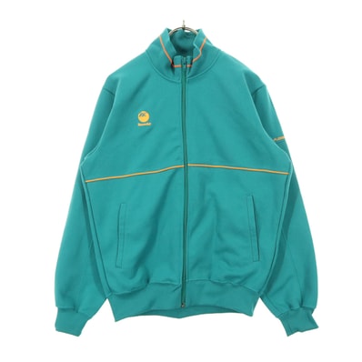 asics アシックス 90s オールド 日本製 ワンポイントロゴ 長袖 トラックジャケット M グリーン系