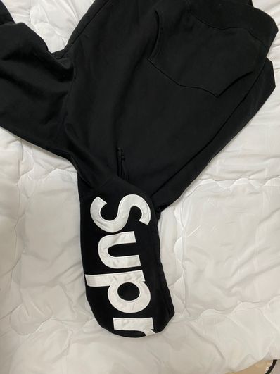 Supreme Contrast Hooded Sweatshirt "Black"