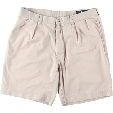 古着 ラルフローレン Ralph Lauren POLO by Ralph Lauren CLASSIC FIT PLEATED 9" ツータック チノショーツ ショートパンツ メンズw36相当/eaa647343