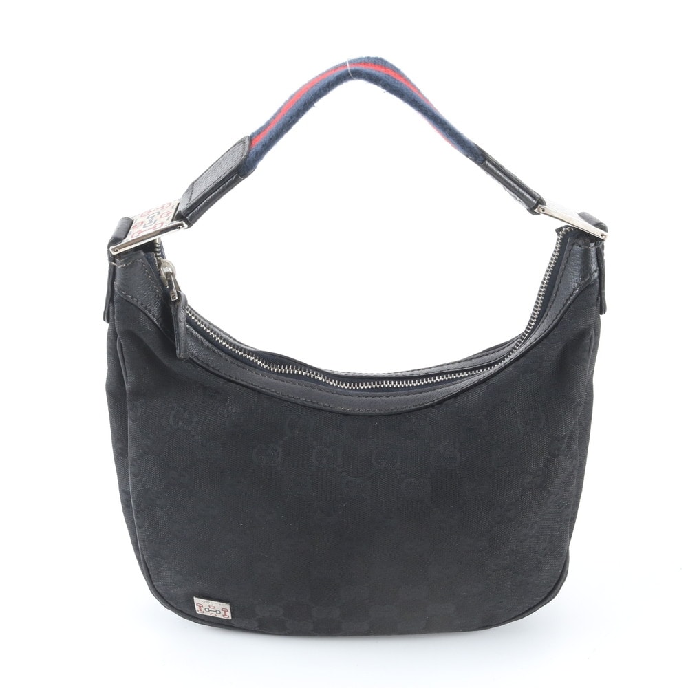 ■極美品 グッチ GGキャンバス シェリー ライン ホーボー 145811