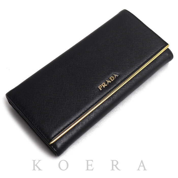 PRADA プラダ サフィアーノ 長財布 ブラック 1MH132 QME F0002 レディース【中古】