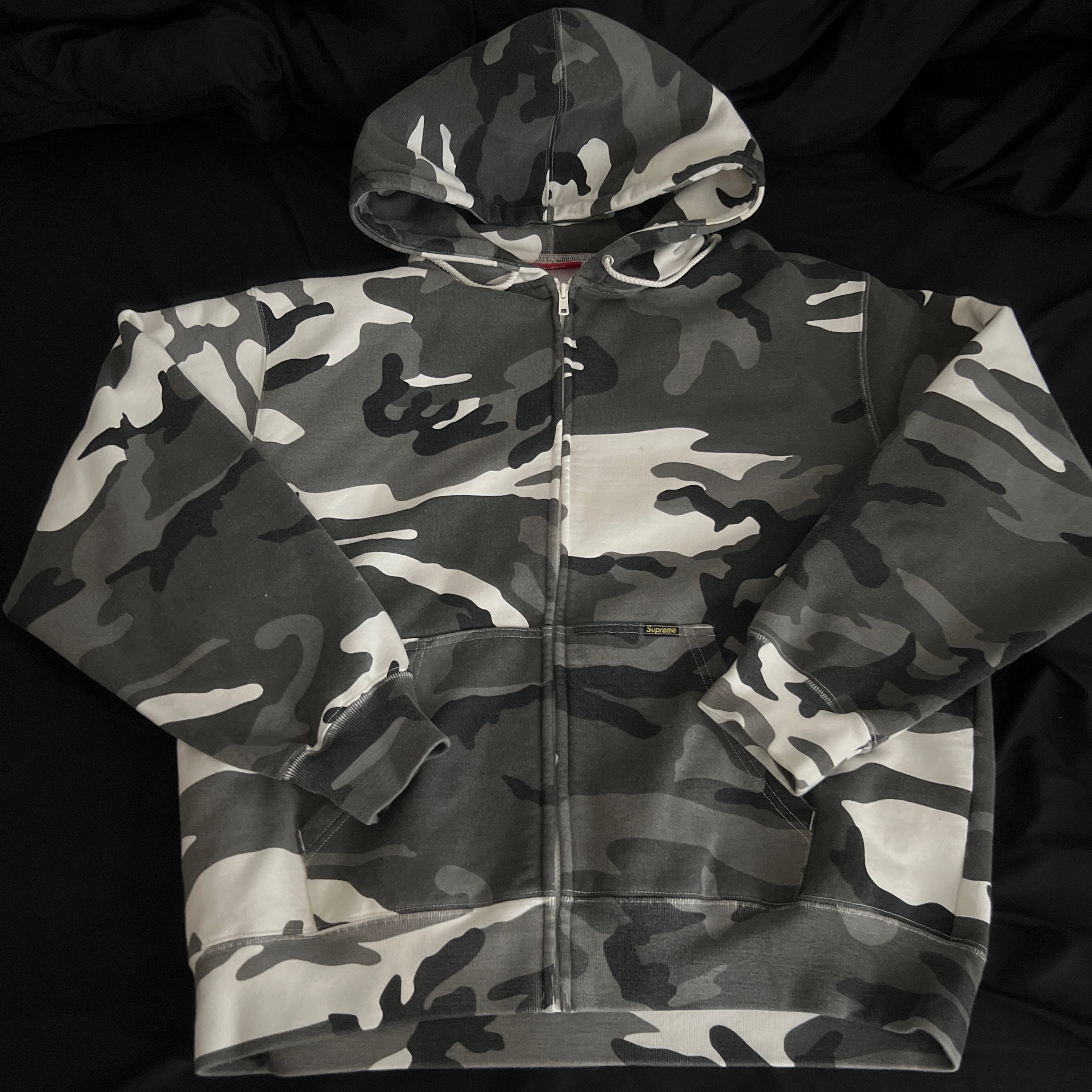 Supreme Work Zip Up Hooded Sweatshirt "Snow Camo"