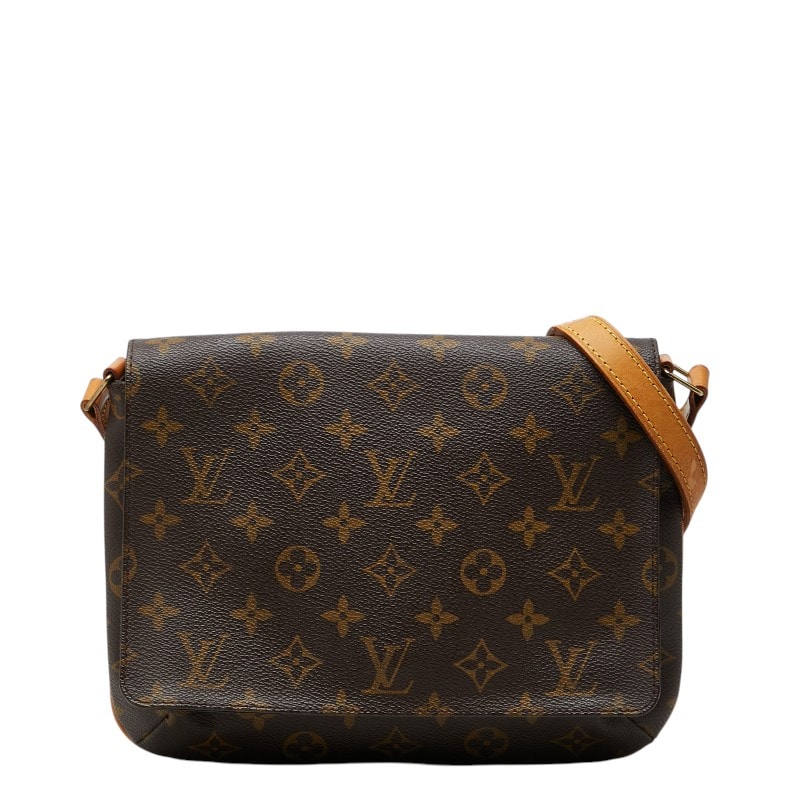 ルイ ヴィトン モノグラム ミュゼット タンゴ ショート ショルダーバッグ M51257 ブラウン PVC レザー レディース LOUIS VUITTON 【中古】