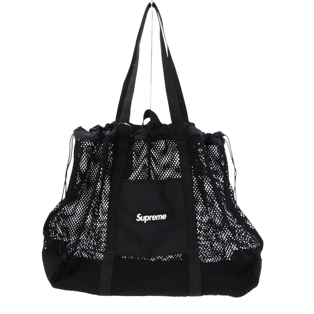 Supreme シュプリーム トートバッグ 25SS Mesh Tote Bag メッシュ トート バッグ ブラック系 40×64×19cm【美品】【中古】