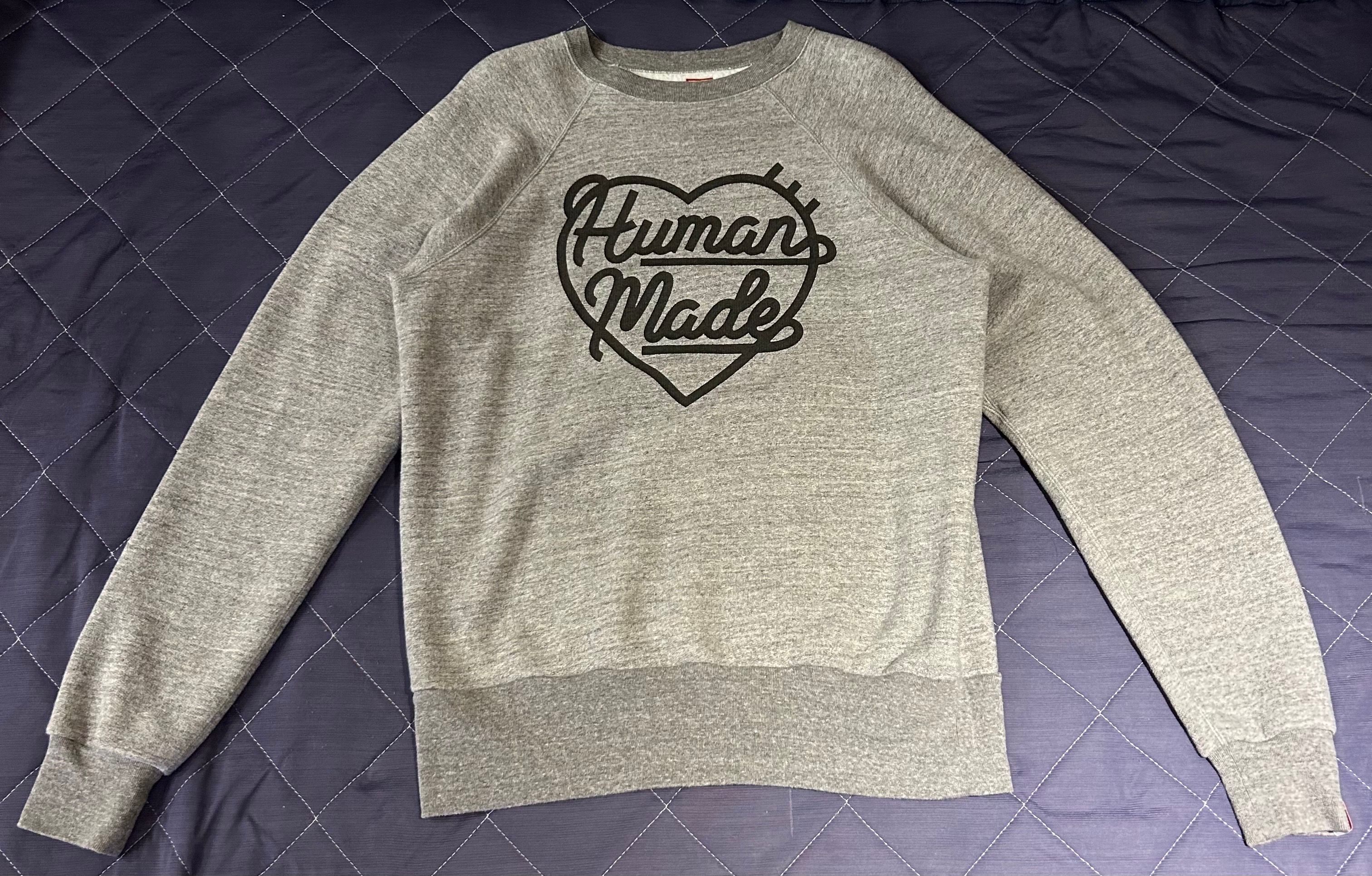 HUMAN MADE RAGLAN CREWNECK SWEATSHIRT "Grey"