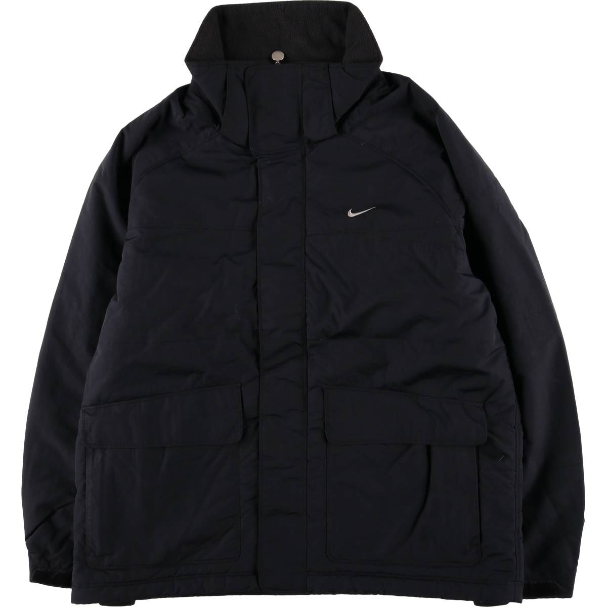 古着 00年代 ナイキ NIKE バックロゴ 中綿パーカー パファージャケット メンズM相当/eaa572579