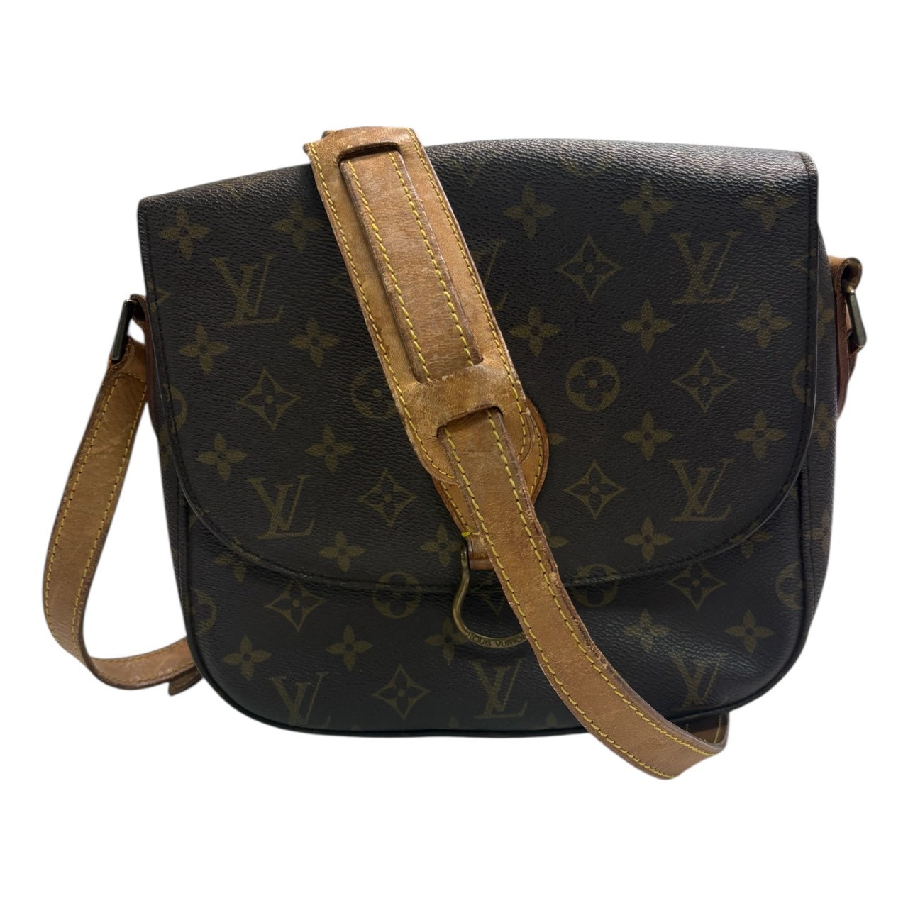 LOUIS VUITTON ルイヴィトン モノグラム サンクルー ブラウン ゴールド金具 PVC レザー/ ショルダーバッグ S1-00072 【中古】