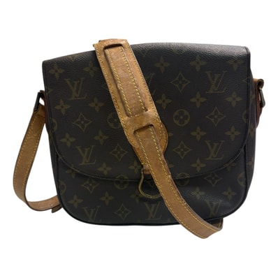 LOUIS VUITTON ルイヴィトン モノグラム サンクルー ブラウン ゴールド金具 PVC レザー/ ショルダーバッグ S1-00072 【中古】