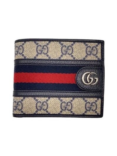 GUCCI Ophidia GG Coin Wallet "Beige/Blue"