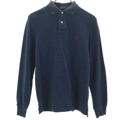 POLO RALPH LAUREN ポロラルフローレン 長袖 ポロシャツ S ネイビー