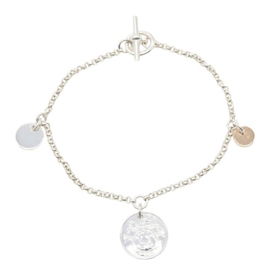 エルメス HERMES エクスリブリス ブレスレット ブレスレット アクセサリー シルバー925 K18PG(ピンクゴールド) レディース ゴールド系 / シルバー系 【中古】