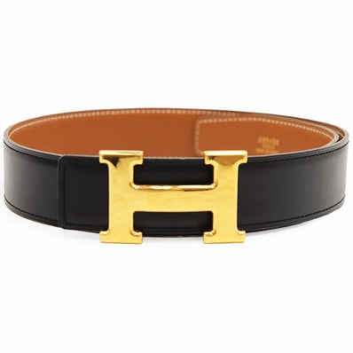 【美品】HERMES エルメス コンスタンスベルト サイズ 65 レディース Constance レザー リバーシブル ロゴ ゴールド Hバックル 革小物 箱/小袋付属 ブラック ブラウン 黒 茶色 フランス製