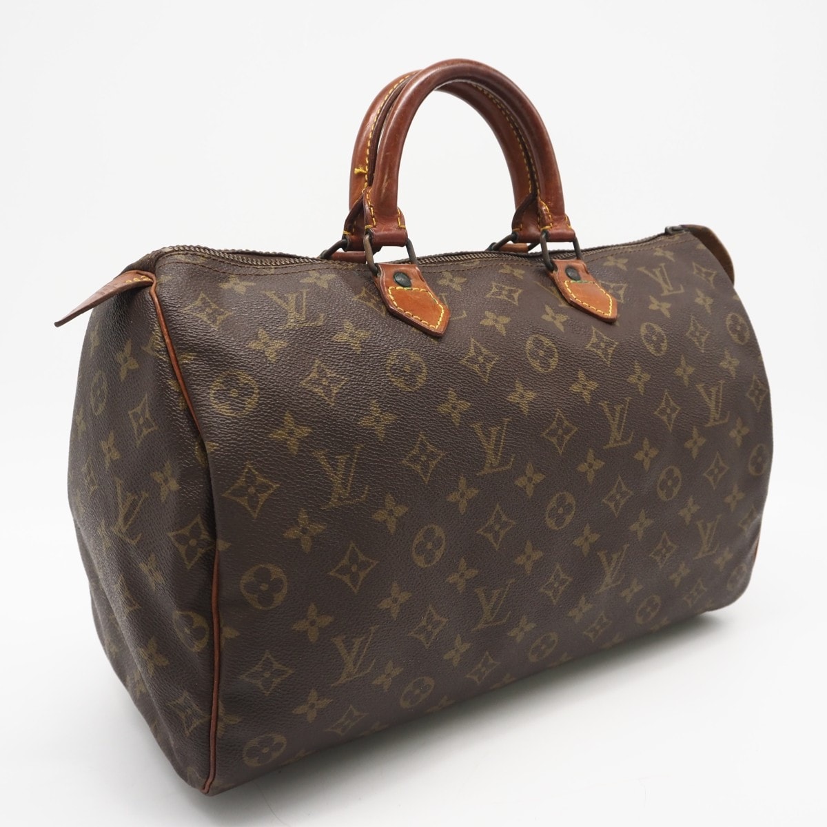 LOUIS VUITTON ルイ・ヴィトン モノグラム キャンバス スピーディ35 M41524 ハンドバッグ ブラウン コーティングキャンバス レザー レディース