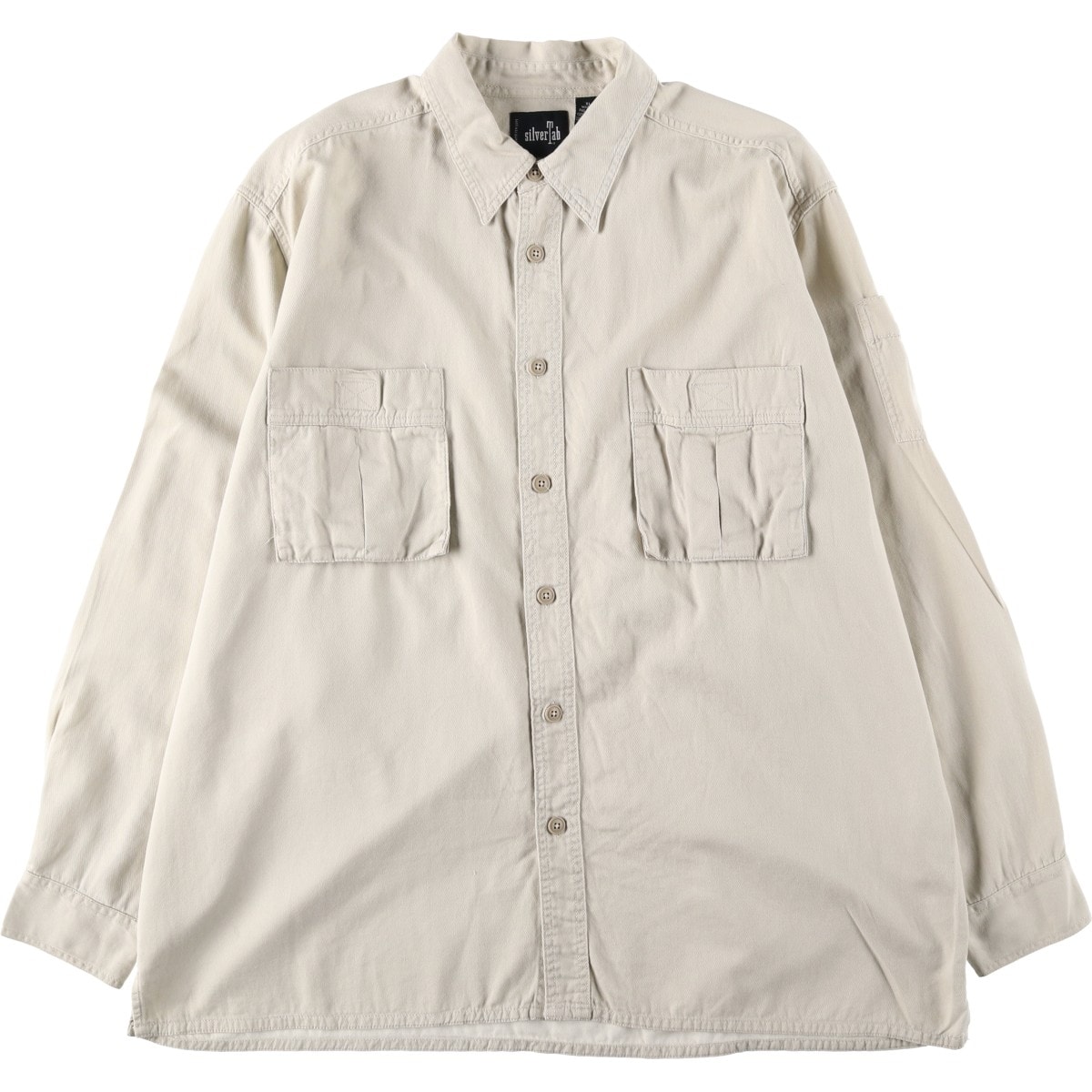 古着 90~00年代 リーバイス Levi's SILVER TAB シルバータブ 長袖 ワークシャツボックスシャツ メンズXL相当/eaa658361